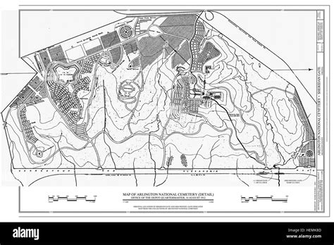 Map Of Arlington National Cemetery 1912 08 12 Stock Photo Alamy