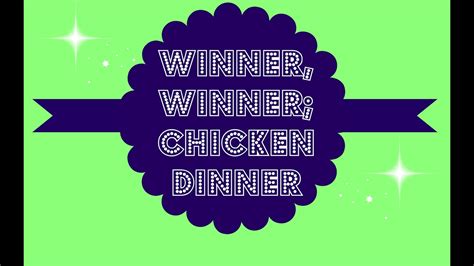 This opens in a new window. Winner, Winner; Chicken Dinner! - Choosing a winner for ...