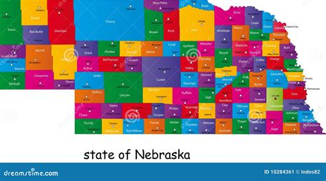 State Of Nebraska Stock Vector Illustration Of Boundaries 10284361