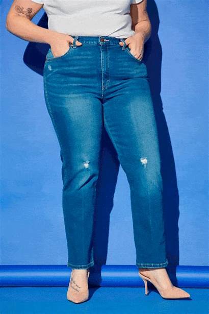 Jeans Curvy Fitting Denim Skinny Hips Bodies