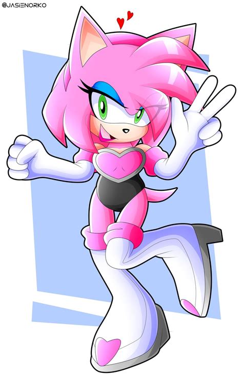 Amy Rouge By Jasienorko On Deviantart Amy Rose Sonic And Amy Sonic
