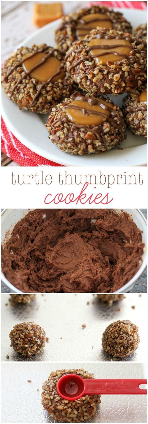 Turtle Thumbprint Cookies Lil Luna Recipe Thumbprint Cookies