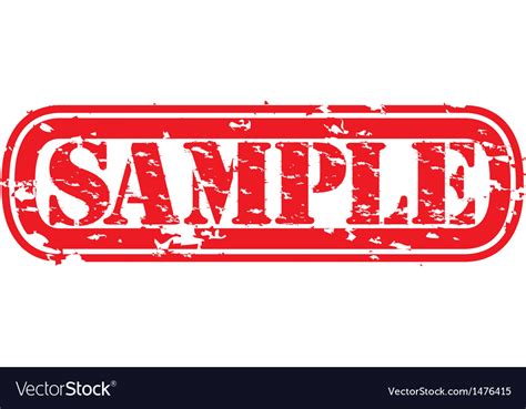 Sample Stamp Royalty Free Vector Image Vectorstock