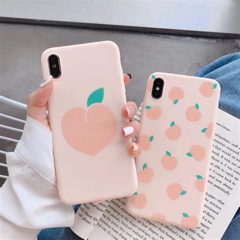 Light Pink Peach Phone Case Iphone Xsmxxs X Xr 8 7 6 Matching Phone Cases Girly Phone Cases