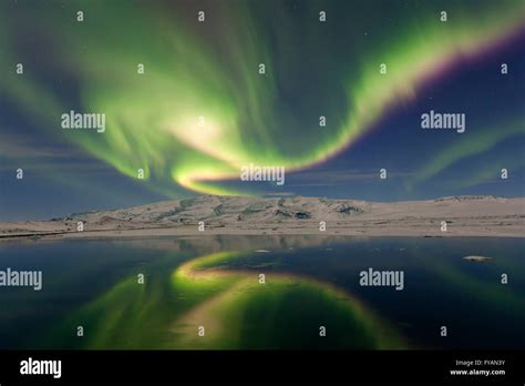 Northern Lights Aurora Borealis Weather Phenomenon Showing Light