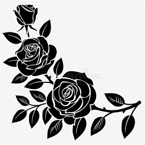 Ilustração sobre Ramo das rosas em um fundo branco Imagem floral