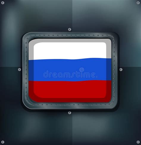 Bandeira De Rússia No Quadro Quadrado Ilustração Do Vetor Ilustração De Tecla Quadrado 90287010