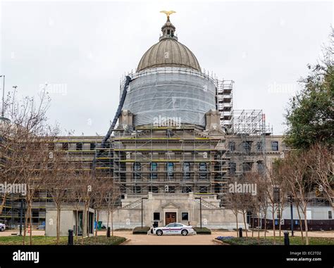 The Mississippi State Capitol Undergoing Extensive Restoration And Due