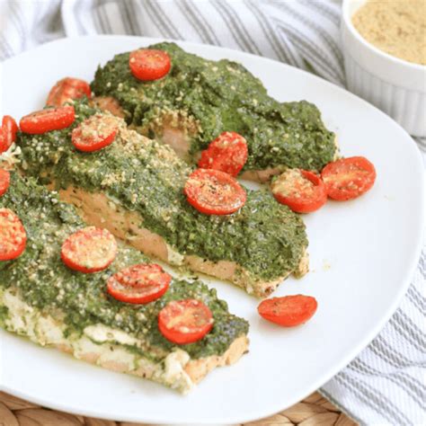 Baked Pesto Salmon Easy And Healthy Recipe The Home Intent