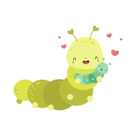 Premium Vector Cute Caterpillar Clipart For Kids Holidays And Goods