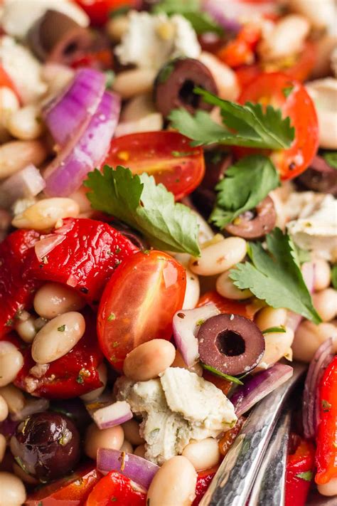 Italian Cannellini Bean Salad With Tomatoes And Olives Lavender