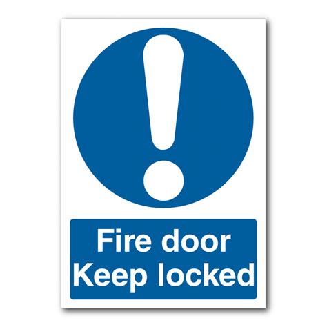 Safety Signs Mandatory Signs Fire Door Keep Locked Sign
