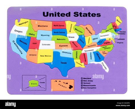 United States Map With States Names Hi Res Stock Photography And Images