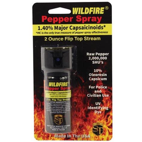 Wildfire 14 Mc Pepper Spray Flip Top Actuator 2 Oz Stream Fingereze