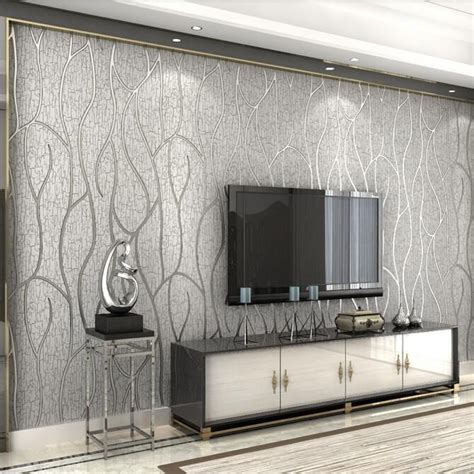 New 3d Modern Luxury Striped Background Wallpaper 3d Relief Flocking