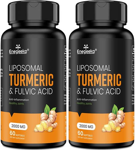 Liposomal Turmeric Curcumin Supplements Mg High Strength With