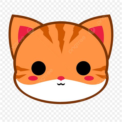Cute Cat Head Clipart Vector Cute Ginger Cat Head Cat Clipart Cat