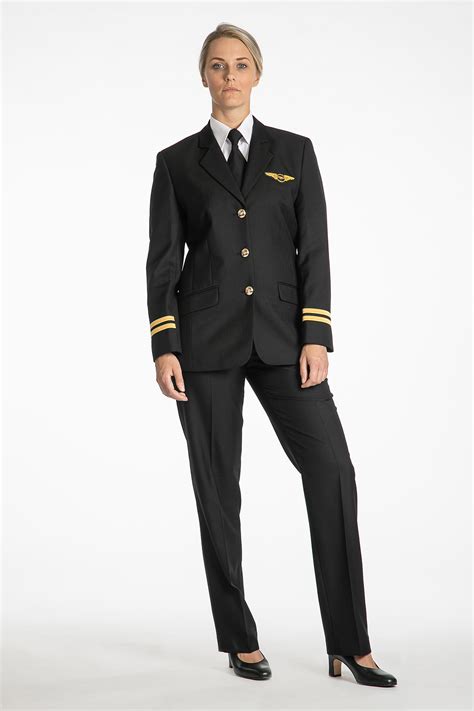 Ladies Pilot Uniform Single Breasted Jacket Black Navy Armstrong