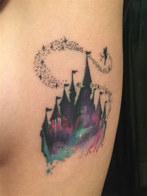Disney Castle Watercolor Tattoo Viraltattoo