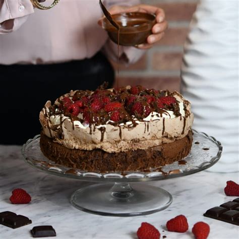 Chocolate Naked Cake With Cream And Fruits Klysa