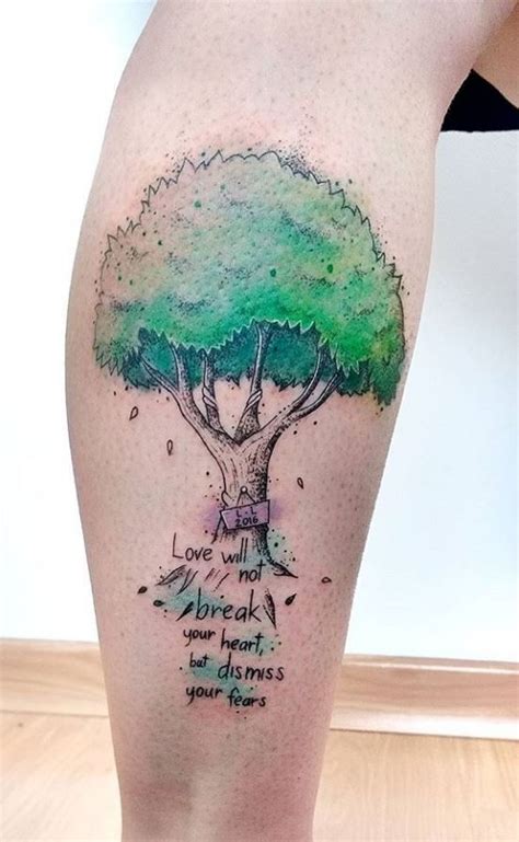 Realistic Tree Tattoo Inkstylemag Watercolor Tattoo Tree Tree