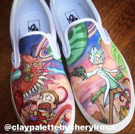 My Mom Painted Custom Rick And Morty Vans Rickandmorty