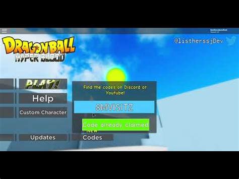 Exclusive updated with new dragon ball hyper blood codes roblox october 2020! codes for dragon ball hyper blood - YouTube
