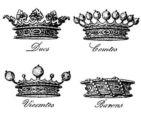 Acheter Un Titre De Noblesse Duc - 5- Les différentes couronnes de la noblesse française. - § TITRES