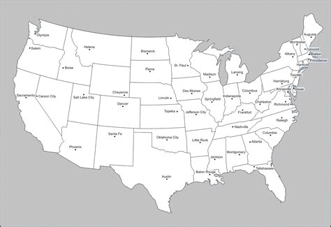 States Photo Map With Printed Background Best Images Of Printable States Blank Map