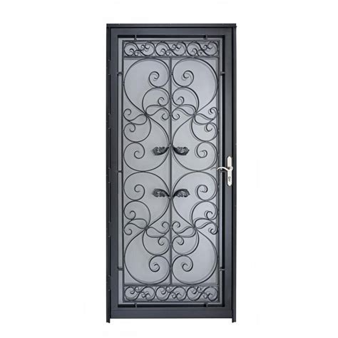 Reviews For Grisham Naples 36 In X 80 In Black Full View Wrought Iron