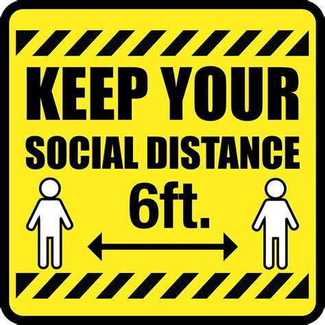 6 Feet Apart Signs For Business Get More Anythinks