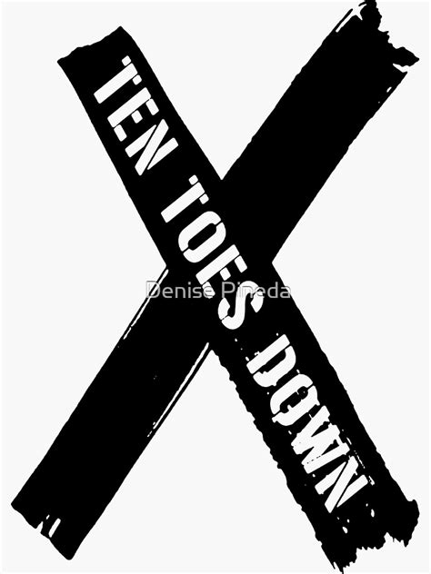 Ten Toes Down Merch Ten Toes Down Black Ttd S1 Logo Sticker By