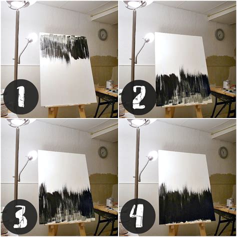 Simple But Striking Black White Diy Abstract Painting