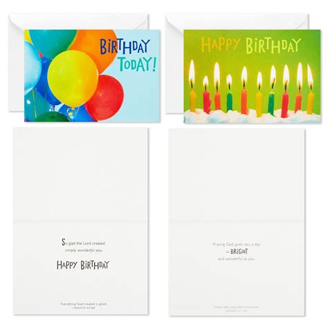 Bright Cheer Assorted Religious Birthday Cards Pack Of 12 Boxed