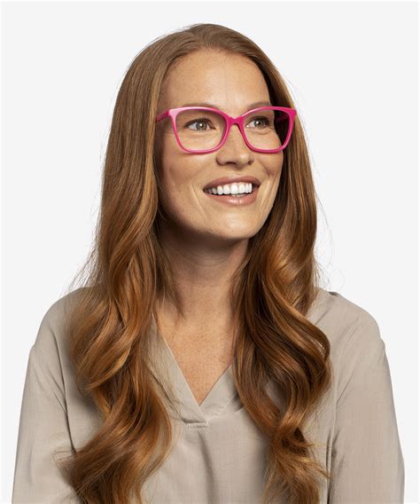 Michelle Square Pink Glasses For Women Eyebuydirect Canada