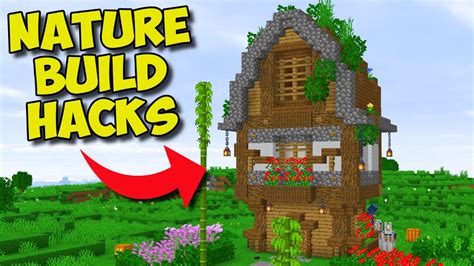 13 Professional Nature Build Hacks In Minecraft Youtube