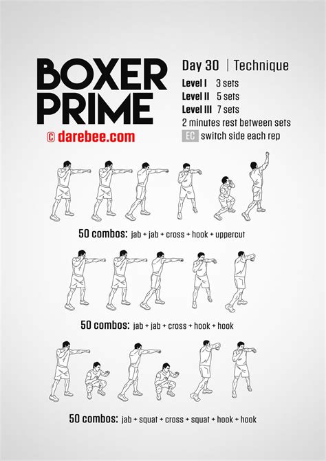 Boxer Prime 30 Day Fitness Program Shadow Boxing Workout Boxing