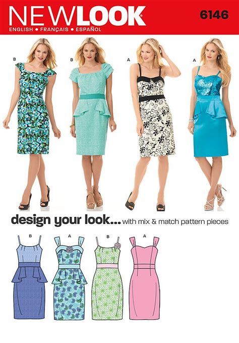 New Look Sewing Pattern 6146 Misses Dress Sizes 4 16 Have Used The