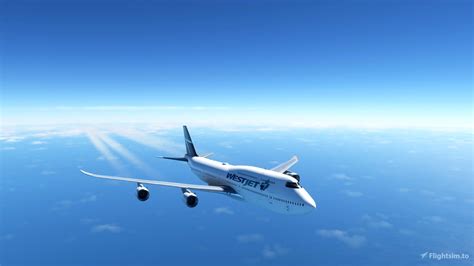 Asobo Boeing 747 8i Westjet 4k For Microsoft Flight Simulator Msfs