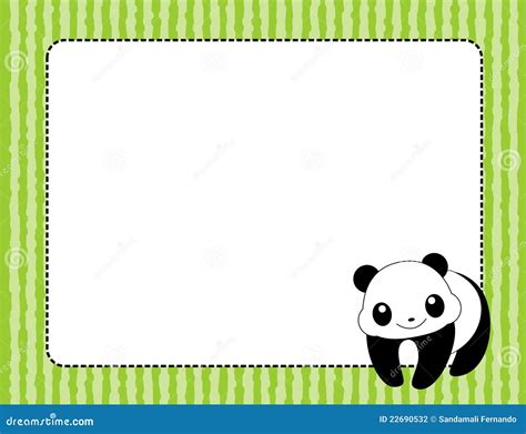 Panda Frame Border Cartoon Vector 22690631