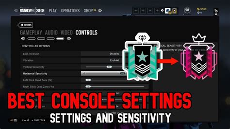 The Best Console Settings And Sensitivity Rainbow Six Siege Youtube