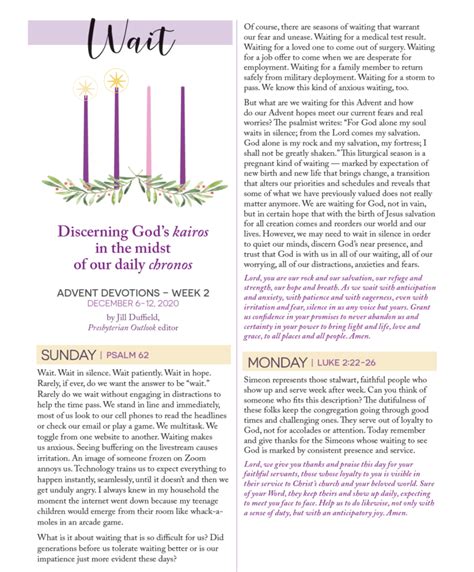 Advent Devotions For Week 2