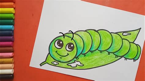 Easy And Simple Caterpillar Drawing Youtube