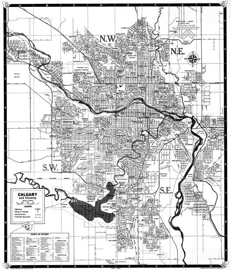 1965 Map Of Calgary Calgary