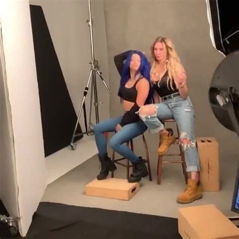 Wwe Sasha Banks And Charlotte Flair At Photoshoot
