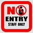 999Store No Entry Staff Only Office Sign Board 20X20 Cm Amazonin 