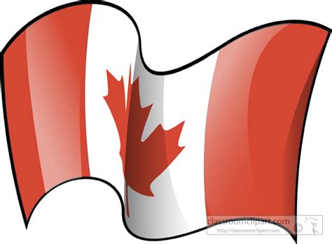 World Flags Clipart Canada Flag Waving 3 Classroom Clipart