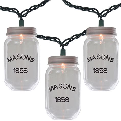 Clear Rustic Mason Jar String Lights