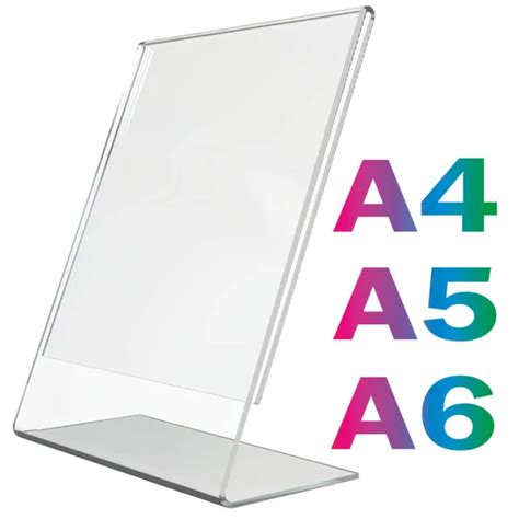 Menu Holder Counter Display Stands Lean Back Poster Holder A4 A5 A6 10