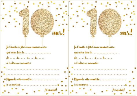 Prix, qualité et nombreux choix disponibles. Carte D Anniversaire 10 Ans | Carte De Paris